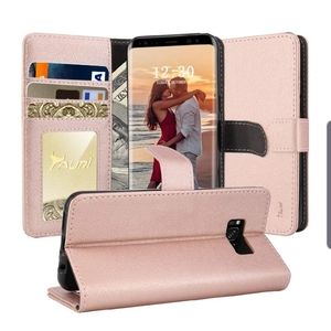 Tauri Wallet case for Samsung Galaxy S8 Rose Gold